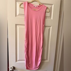 Chic Sleeveless Pink Midi Dress